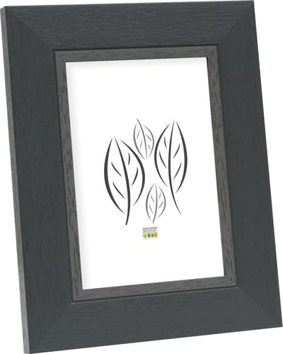 Deknudt Frames fotolijst S45CF2 - zwart - grijze bies - foto 15x20 cm