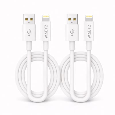 2 Stuks WAEYZ USB-A Oplaadkabel met Compatible Lightning aansluiting – 1 Meter – 2A Snelladen - Geschikt voor iPad/iPhone 5/6/7/8/X/Se