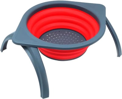Vouwbare Keukenfilter van Voedselveilig Silicoon met Steun, Duurzaam en Praktisch voor Groenten en Fruit, Ideaal voor Afwassen en Bereiden