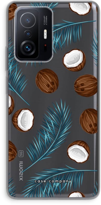 Case Company® - Hoesje geschikt voor Xiaomi 11T Pro hoesje - Kokosnoot - Soft Cover Telefoonhoesje - Bescherming aan alle Kanten en Schermrand