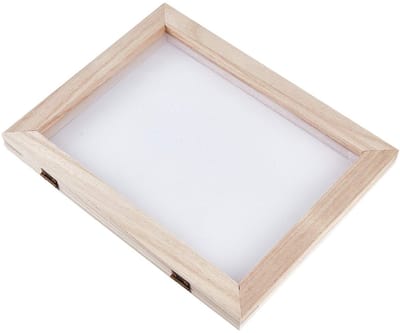 Store_9 - Papier maken kit - DIY papier maken - Houten frame - 25 x 19 x 2,1 cm - Handwerk voor kinderen - Creatieve activiteit