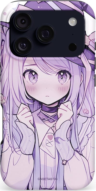 Casetastic hoesje geschikt voor Apple iPhone 17 Pro - MagSafe - Dubbellaagse bescherming - Strik en Staren - Fashion Case - Lila Lichtgrijs Wit Lichtroze