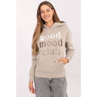 Urban Script Hoodie - Beige / L