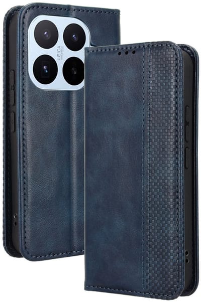 Coverup Hoesje - Geschikt voor Xiaomi 17T Hoesje - Coverup Vintage Style Book Case - Blauw