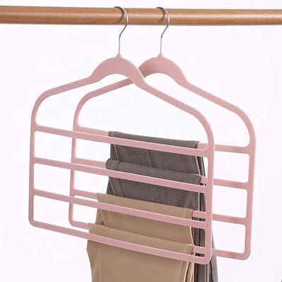 Famanu - Fluwelen broekhangers set van 3 antislip slank ontwerp voor broeken en accessoires
