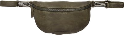 Hide & Stitches Paint Rock Heuptas - 100% Leder - Fanny Pack - Leren Dames Tas - Olijfgroen