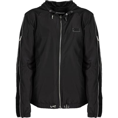 Les Hommes jas Windbreaker Mannen zwart