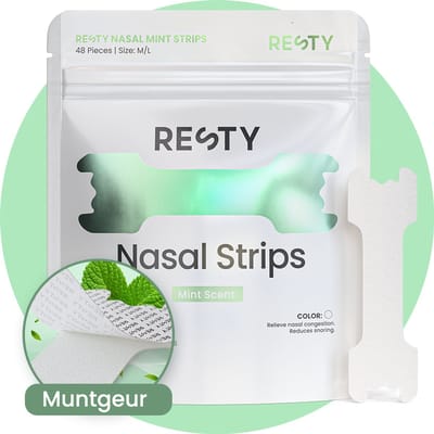 Resty Mint Neusstrips - Fris Mintgevoel - Anti Snurk - 48 Stuks