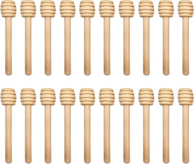 Houten Roerstaafjes voor Honing, Jam en Dranken - 20 Stuks, 8.9 cm, Perfect voor Koffie en Thee