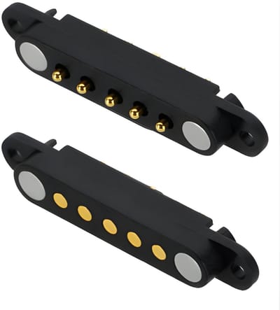 Alta-X - 5 Pin Pogo Magneet connector met montage gat - 5 Polige Magnetische connector