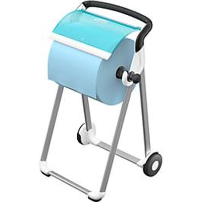 Vloerstandaard + 1 rol, gratis turquoise/wit