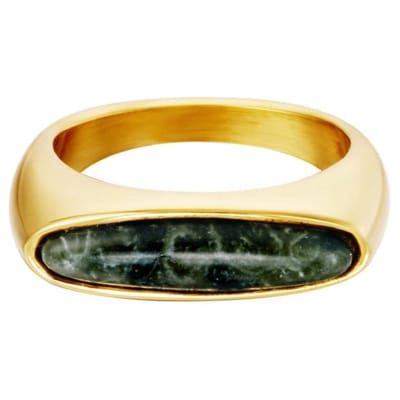 Yehwang Ring Elegantie goud groen maat 17