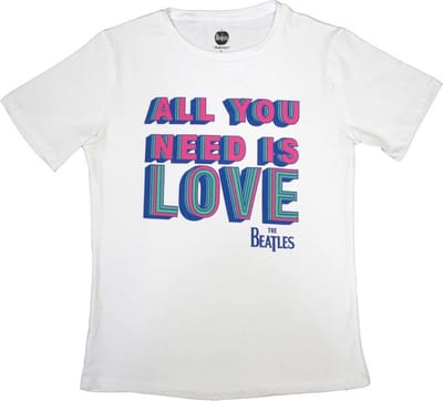 The Beatles - All You Need Is Love Dames T-shirt - S - Wit