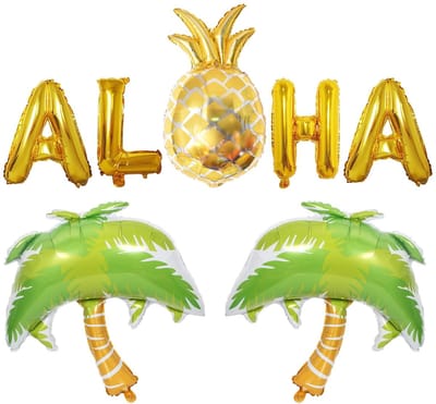 LIVIA HOME- Deco Ballon Hawaii - Feestballonnen - Feestdecoratie - Veiligheidswaarschuwing - Toezicht volwassenen - Kinderen onder 8 jaar - Feestballon