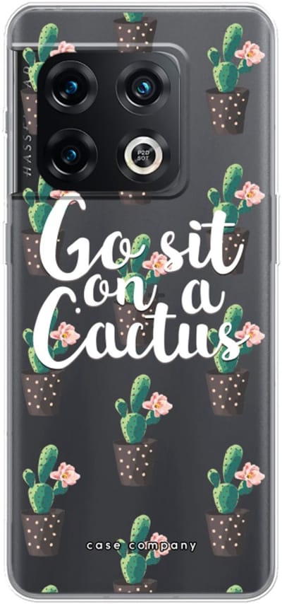 Case Company® - Hoesje geschikt voor OnePlus 10 Pro hoesje - Cactus quote - Soft Cover Telefoonhoesje - Bescherming aan alle Kanten en Schermrand