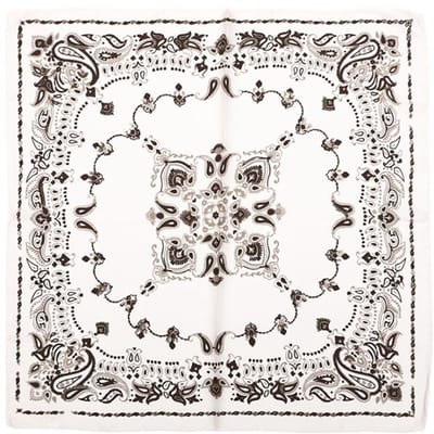 Bijoutheek Sjaal (Fashion) Vierkant Zijdezacht Paisley Rand Beige