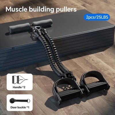 Pédale d'exercice à tirage Fitness à la maison Multifonctionnel Bande de résistance d'exercice Fitness Activités athlétiques pour hommes Équipement de salle de sport Utilisation pratique gray