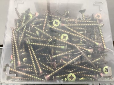 Houtschroef. 5.0 x 50mm. Lang. Platkop-pzd-2. 400 stuks. Sencys