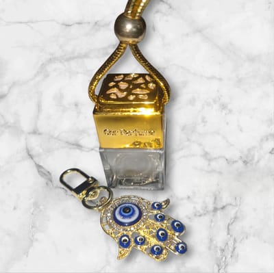 Autoparfum Lucky Charm | met geluksbrenger | 8ml | Evil Eye | Nazar Boncuk | Serenity Scent | Traditional Hammam Ritual Overseas | Auto parfum | Auto parfum hanger | Auto parfum vrouwen | Luchtverfisser | Giftset | Verjaardagscadeau | Sleutelhanger