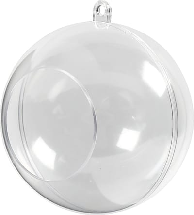 Deco ballen met opening, d 8 cm, gatgrootte 4,5 cm, 5 stuk/ 1 doos