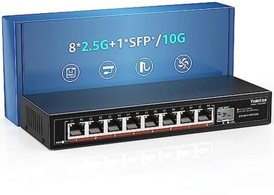 Ethernet Switch 2,5G - 8 Poorten, 60 Gbps, 10G SFP, Ventilatorloos
