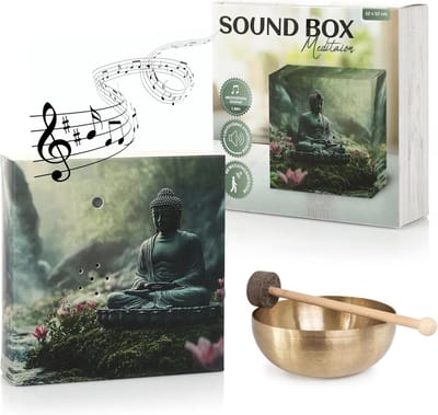 Soundbox met meditatieve geluiden en bewegingssensor - volume instelbaar - 12x12 cm