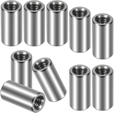 Verbindingsmoeren - Lange Moeren - Schroefdraad Verlengen - Roestvrij Staal A2 - M6 x 20 mm - Zilver