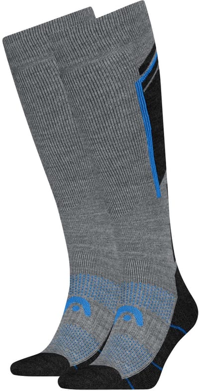HEAD Skisokken Unisex Beginner Logo 2-Pack Grey / Blue