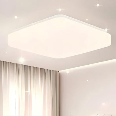 NETTLIFE LED Plafondlamp - wit - vierkant - 21cm sterrenhemel lamp - 4000K neutraal wit - 15W hal lamp - voor keuken | woonkamer | kinderkamer