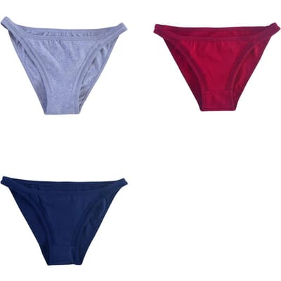 3 Stuks/Set Katoenen Slipjes Dames Lage Taille Slips Vrouwelijk Ondergoed Sexy Lingerie Comfortabele Braziliaanse Slipjes Ademend Ondergoed M-XL M&3PCS gray