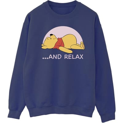 Disney Heren Winnie The Pooh Relax Sweatshirt (Marineblauw)
