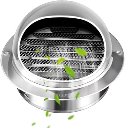 EXCITAT Ø120mm RVS ventilatierooster - Ronde uitlaatrooster luchtuitlaat afdekking - Home regenhoes - Woondecoratie