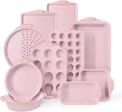 Stapelbare Nonstick Bakvormen Set - Duurzaam en Gemakkelijk in Gebruik, 10 Stuks