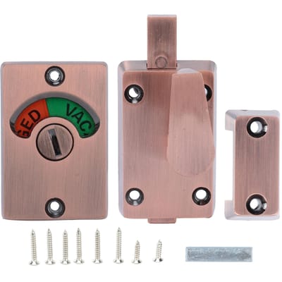 Scheidingsdeurslot met Handvat Openbaar Toilet Toilet Grendel Indicator Accessoire gray