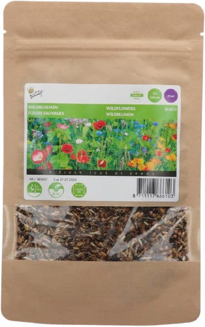 Bloemenzaad bloemenmengsel vor Wildbloemen een en meerjarig gemengd 25m2