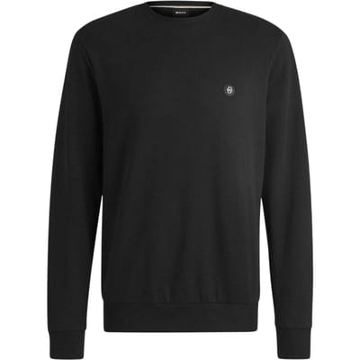 Boss Heren Patch Crew Neck Sweatshirt (Zwart)