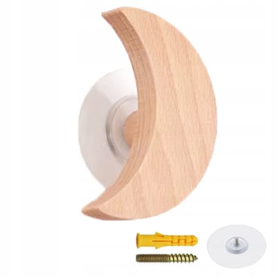 SMX Design - Decoratieve Muurhanger KSIĘŻYC - Houten Muurhaak - Decoratie voor Kinderen