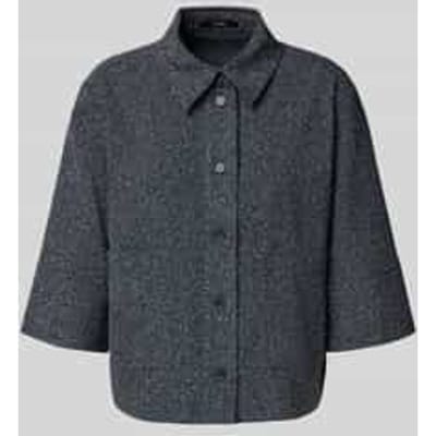 Blouse met viscose en overhemdkraag, model 'Zinami'