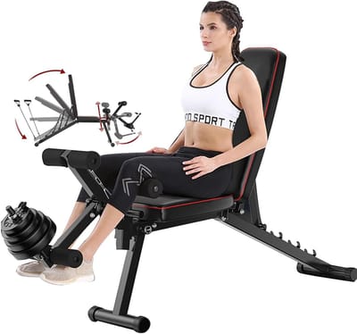 Verstelbare Halterbank - Trainingsbank - Kracht Training - Multifunctioneel Ontwerp - Max 136 kg - Zwart