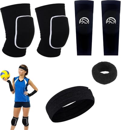 Multicolored Volleyball Kniebeschermers voor Mannen en Vrouwen - Elastisch, Comfortabel en Hoog Beschermend - Ideaal voor Kinderen en Sportactiviteiten