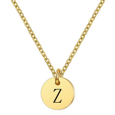 Marama - ketting letter Z - RVS-Gold Plated - dames - cadeau - goud - ronde hanger - collier - luxe geschenkverpakking