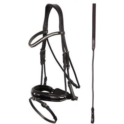 Anky Hoofdstel Anky Anatomical Shaped Noseband Zwart-zwart | Maat: Middel