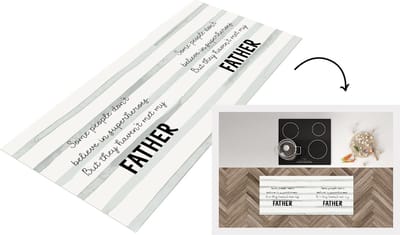 Keukenloper - Loper keuken - Papa - Superheld - Quotes - Cadeau mannen - 120x50 cm - Keukenloper vinyl