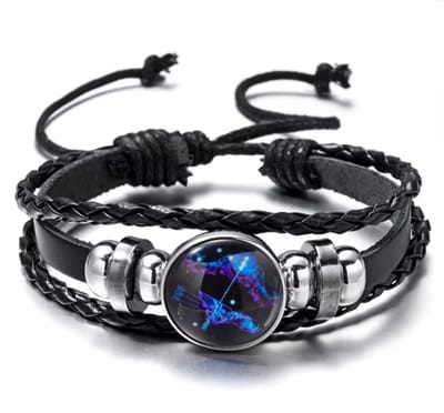 Actie4you® - Sterrenbeeld Armband - Verstelbare armband - Hanger sterrenbeeld - Gevlochten armband - Horoscoop – Glow in Dark - Boogschutter