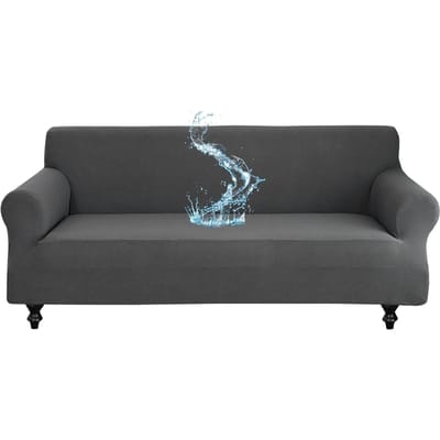 Housses de Canapé Imperméables Housse de Canapé Premium Déperlante Housse de Canapé Très Extensible Housse de Canapé en Tissu Super Doux S-1seater(90-140CM) gray