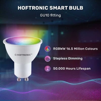 Hoftronic Smart - LED inbouwspot 3 stuks Smart Wifi Aluminium - 5,5W - IP20 - Dimbaar - Kantelbaar - RGBWW - Lublin - 400lm - Bedienbaar via Hoftronic Smart App - Bedienbaar via stem