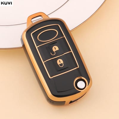 Nouvel Étui Coque de Clé de Voiture à Rabat en TPU Pour Land Rover Range Rover Sport Lr3 Discovery 3 3 Boutons Sac de Protection pour Télécommande Accessoires beige