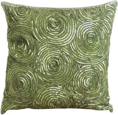 Moderne Decoratieve Kussenhoes met Pailletten en Cirkels - 30x30cm