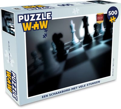 Puzzel Een schaakbord met vele stukken - Legpuzzel - Puzzel 500 stukjes