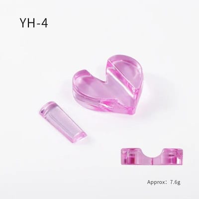1 ensemble de moules en relief pour nail art, outils en métal, cadre en tranches, courbe, bâton en acrylique rose, décorations, accessoire de manucure à faire soi-même heart